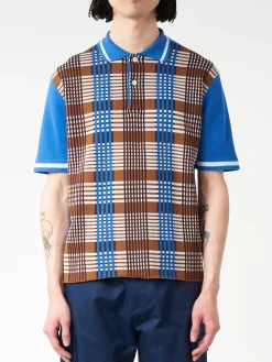 Marni - Checked Cotton Polo Shirt in Cigar