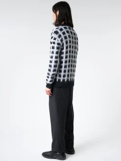 Marni - Checked Mohair Cardigan in Black
