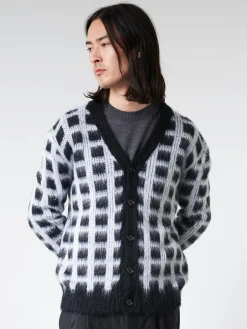 Marni - Checked Mohair Cardigan in Black