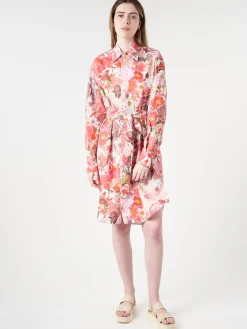 Marni - Floral Shirt Dress in Pink Clematis