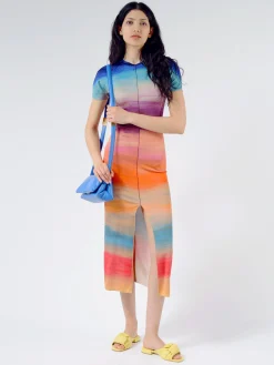 Marni - Multicoloured Viscose Dress with Dark Side of the Moon Print