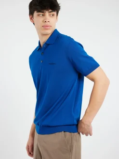 Marni - Polo Shirt with Marni Mending in Bluette
