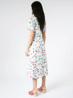 Marni - Poplin Midi Dress with Reverie Print in Lily White