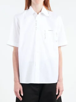 Marni - Short Sleeve Shirt with Marni Mending in White