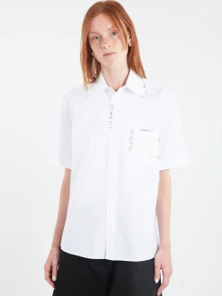 Marni - Short Sleeve Shirt with Marni Mending in White