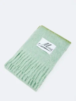 Marni - Striped Alpaca-Mohair Scarf in Kiwi