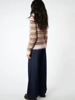 Marni - Striped Mohair and Wool Sweater in Quartz