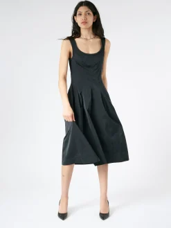 Marni - Taffeta Midi Dress in Black