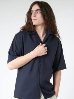 Marni - Tropical Wool Bowling Shirt in Blue and Black