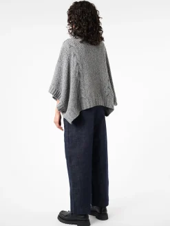 Ma'ry'ya - Turtleneck Poncho in Grey
