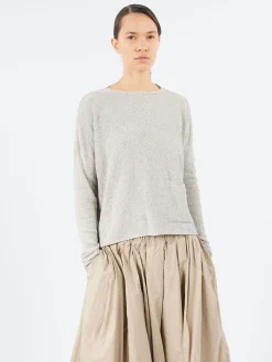 Ma'ry'ya - YPK003 Crewneck with Pocket in Light Grey