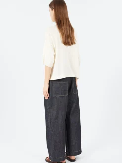 Ma'ry'ya - YPK035 Half Sleeve Crewneck in White