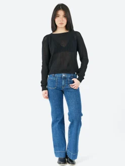 Merz b. Schwanen - CROCHET01 Crochet Pullover in Deep Black