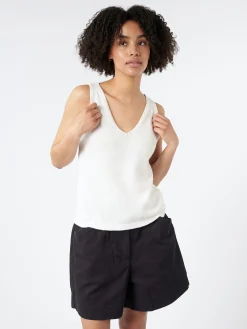 Merz b. Schwanen - Knitted Tank Top in White