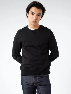 Merz b. Schwanen - Men's Loopwheeled Sweatshirt in Deep Black