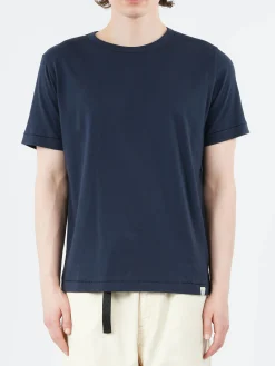 Merz B. Schwanen - Pima T-Shirt in Dark Navy