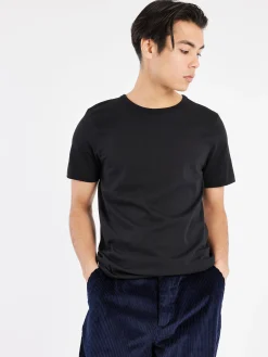 Merz b. Schwanen - 1950s Men's Loopwheeled T-Shirt in Black