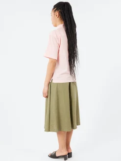 Merz b. Schwanen - SHIRT09LP Short Sleeve Poplin Shirt in Faded Peach