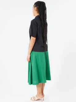 Merz b. Schwanen - SHIRT09LP Short Sleeve Poplin Shirt in Deep Black