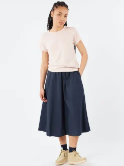 Merz b. Schwanen - SKIRT01 Relaxed Fit Skirt in Dark Navy