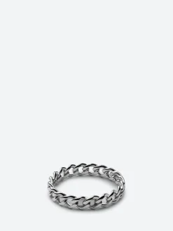 Miansai - Cuban Link Ring in Polished Silver