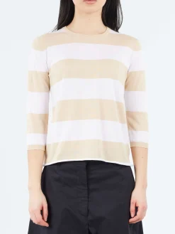 MJ Watson - 2519 3/4 Sweater in Oat and White