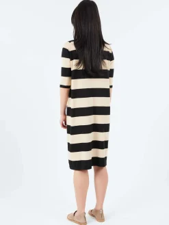 MJ Watson - 2522 Dress in Black and Oat