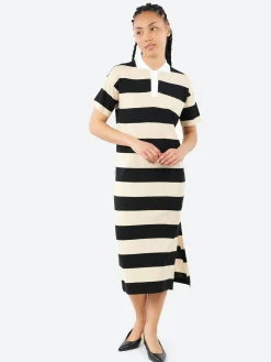 MJ Watson - 2523 Polo Dress in Black and Oat