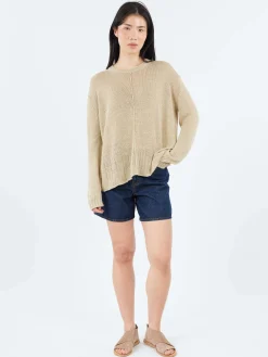 MJ Watson - 2542 Round Neck Pullover in Flax