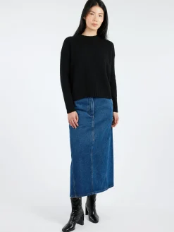 MJ Watson - Cashmere Blend Crewneck in Black