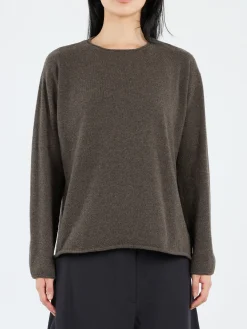 MJ Watson - Cashmere Blend Crewneck in Walnut
