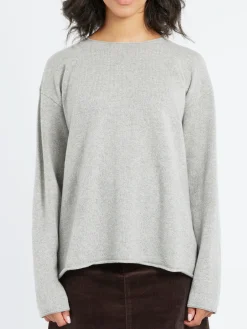 MJ Watson - Cashmere Blend Crewneck in Light Grey