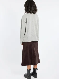 MJ Watson - Cashmere Blend Crewneck in Light Grey