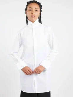 MM6 - Long Sleeved Shirt in White