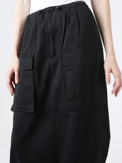 MM6 - Midi Cargo Skirt in Black