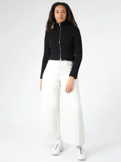 MM6 - Raw Hem Camionneur Sweater in Black