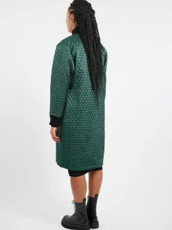 MM6 - Reversible Quilted Coat in Black and Green