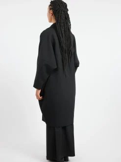 MM6 - Wool Gabardine Coat in Black