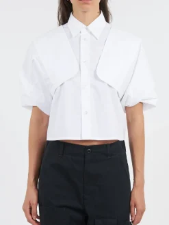 MM6 Maison Margiela - Cotton Poplin Shirt in White
