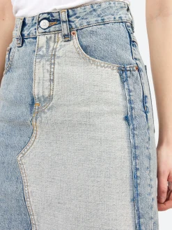 MM6 Maison Margiela - Long Denim Skirt in Light Blue