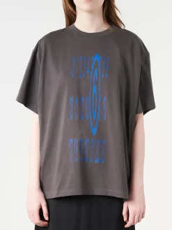 MM6 Maison Margiela - Numbers Logo T-Shirt in Dark Grey