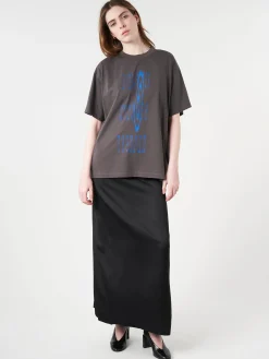 MM6 Maison Margiela - Numbers Logo T-Shirt in Dark Grey