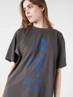 MM6 Maison Margiela - Numbers Logo T-Shirt in Dark Grey