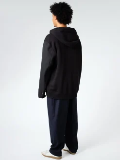 MM6 Maison Margiela - Sweatshirt with Contrasting Sleeves in Black/Black