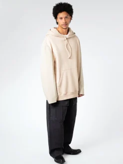 MM6 Maison Margiela - Sweatshirt with Contrasting Sleeves in Beige/Stone