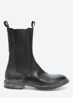 Moma - 78405C Chelsea Boot in Nero Cusna