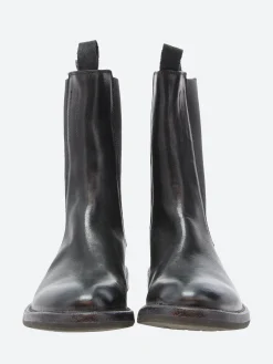 Moma - 78405C Chelsea Boot in Nero Cusna