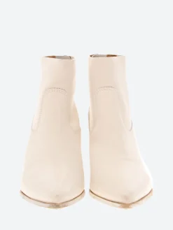 Moma - 1CS113 Ankle Boots in Milk White