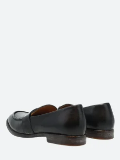 Moma - 1ES026 Leather Loafer in Nero Cusna