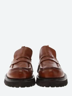 Moma - 1EW143 Penny Loafers in Cuoio Cusna